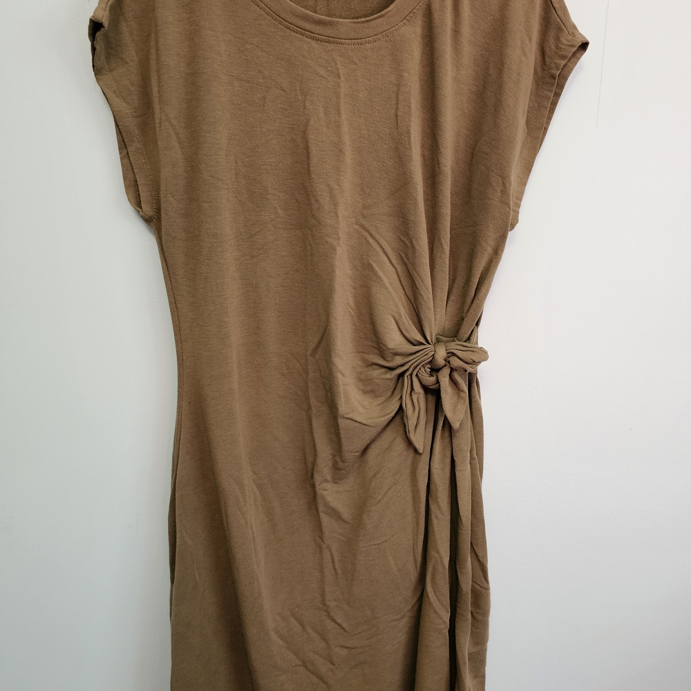 Green Knotted Midi Dress